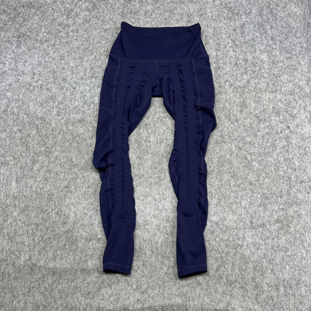 Sweetflexx Leggings Womens 6 Blue High Rise Compression Pocket Yoga Gym Workout